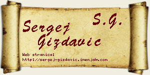 Sergej Gizdavić vizit kartica